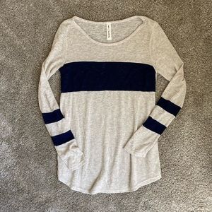 Cute Navy and Cream sweater